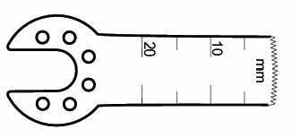 Sägeblatt 25 x 10 x 0,3/0,4 mm, steril